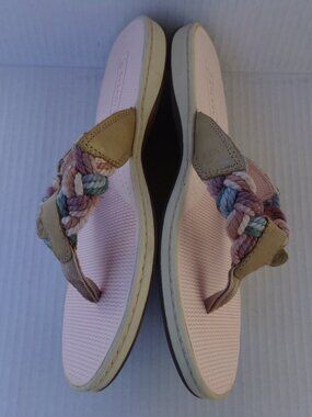 Women's Sperry Flip Flops Sandals Pink Braid Size 8M